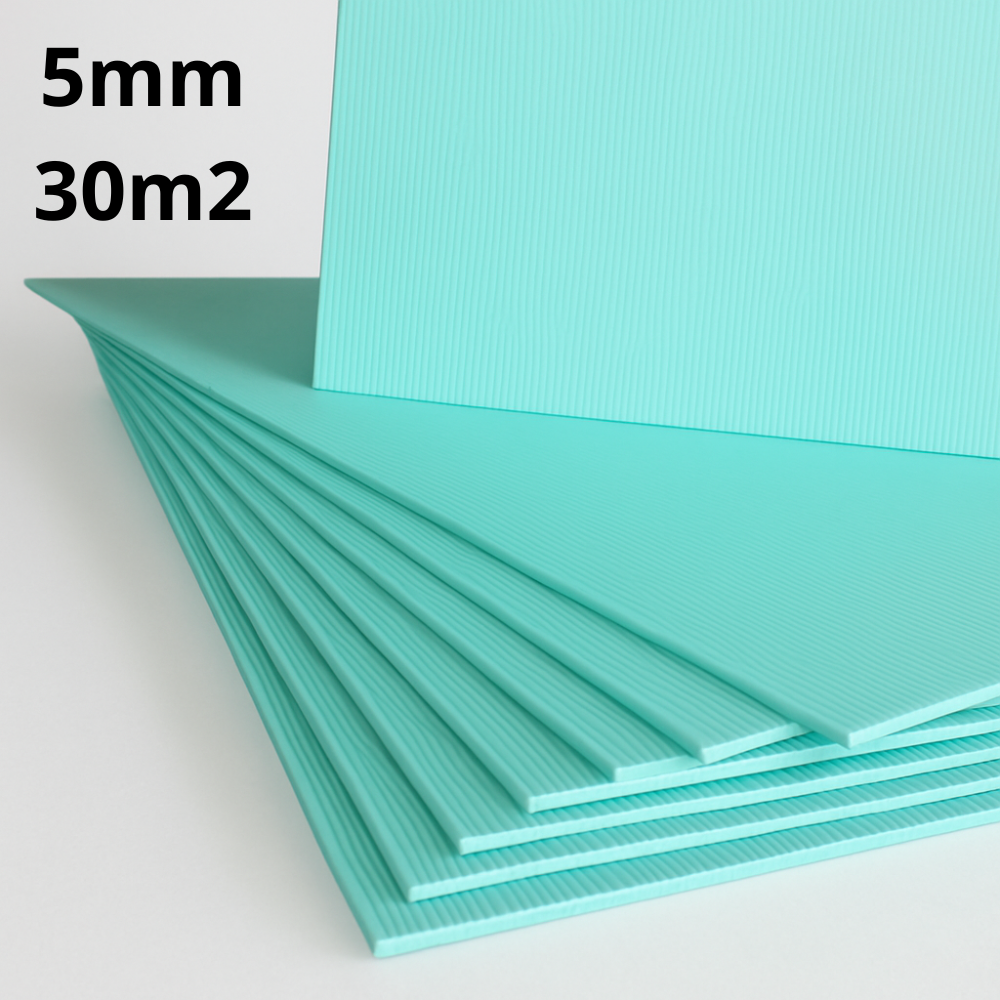 Unterlage XPS 5mm - Wärmedämmung für Laminat- und Holzböden - 5–50 m2 - Hohe Dichte +20%