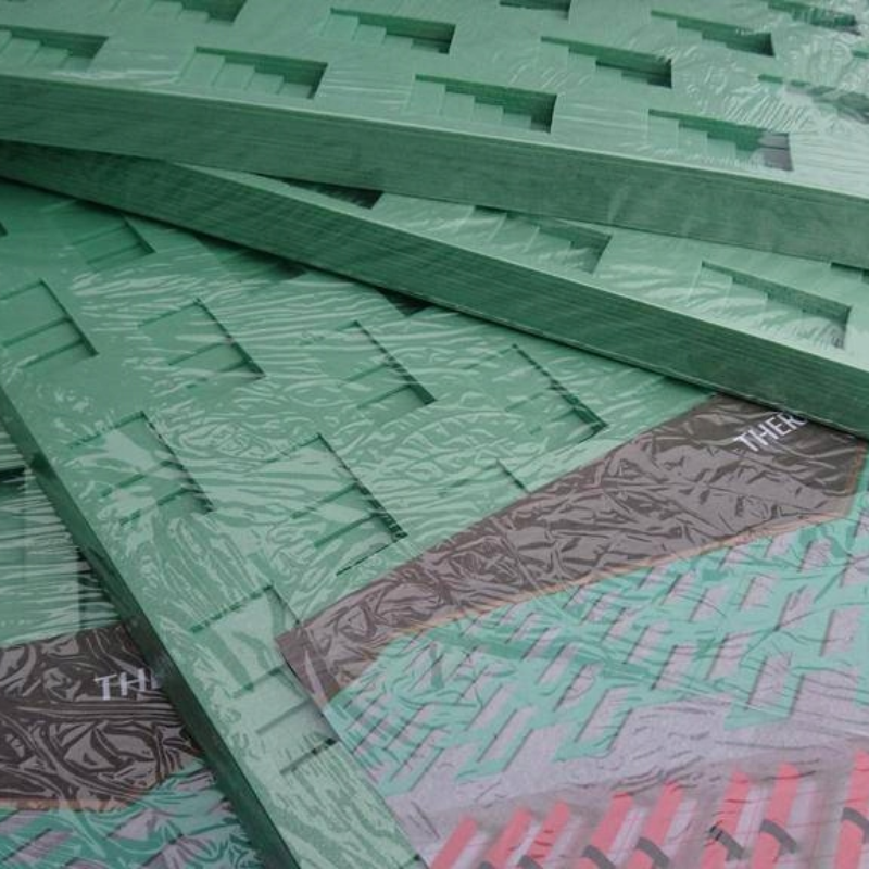 2.5mm XPS thermo-laminate underlay for underfloor heating systems, compatible with wood and vinyl, covers 6-42m², optimized heat transfer