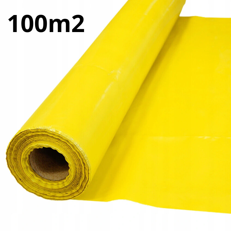 Vapor barrier foil for laminate flooring and insulation, 100m² coverage, prevents moisture damage and improves thermal efficiency