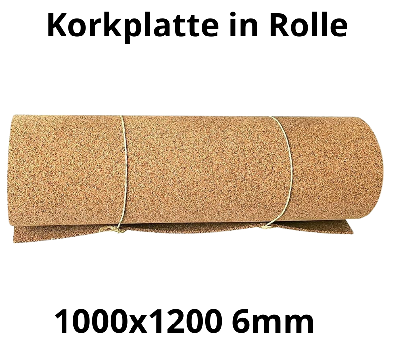 Korkplatte Rolle - 1000x1200mm - 6mm - Deko und DIY - 1 Stück