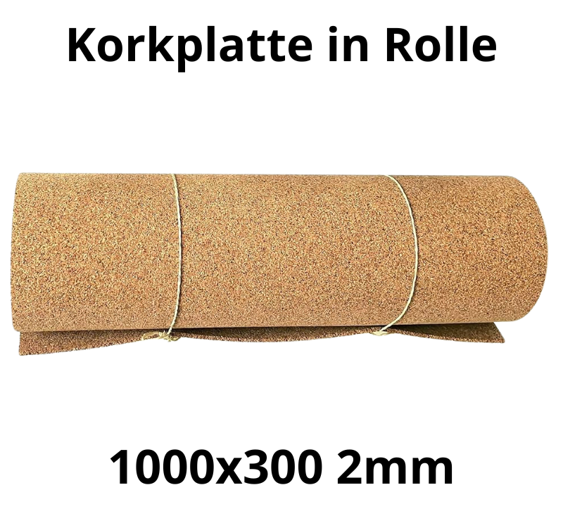 Korkplatte Rolle - 1000x300mm - 2mm - Deko und DIY - 2er Pack