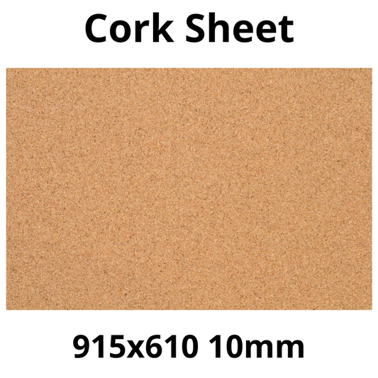 Cork Sheet - 915x610mm - 10mm - Décor and DIY - Pack of 1