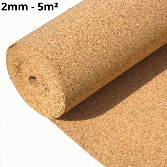 Korkrolle Unterlage 2mm 5m2 (53.81sqft)