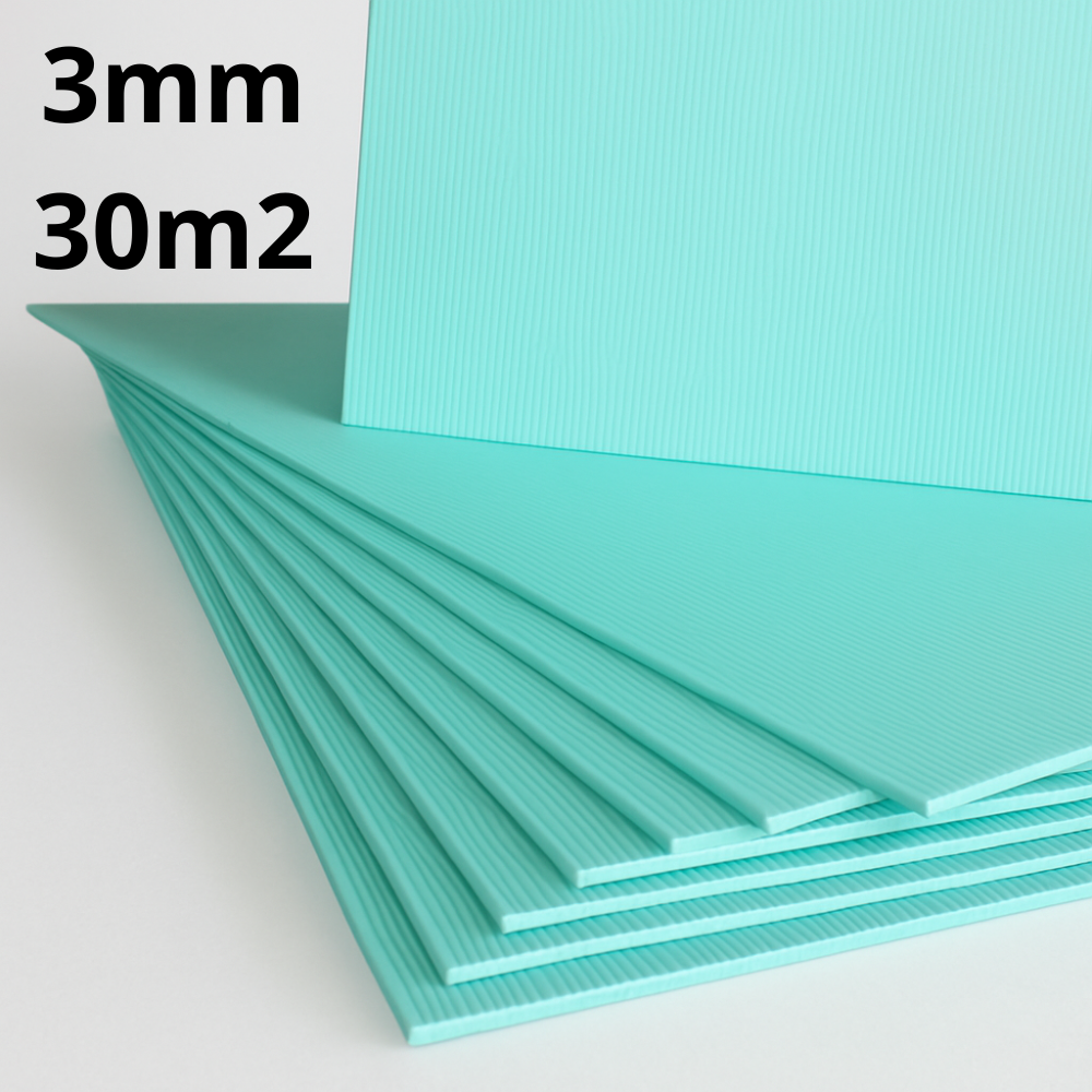 Unterlage XPS 3mm - Wärmedämmung für Laminat- und Holzböden - 5-50 m2 - Hohe Qualität