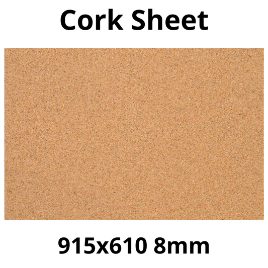 Cork Sheet - 915x610mm - 8mm - Décor and DIY - Pack of 1