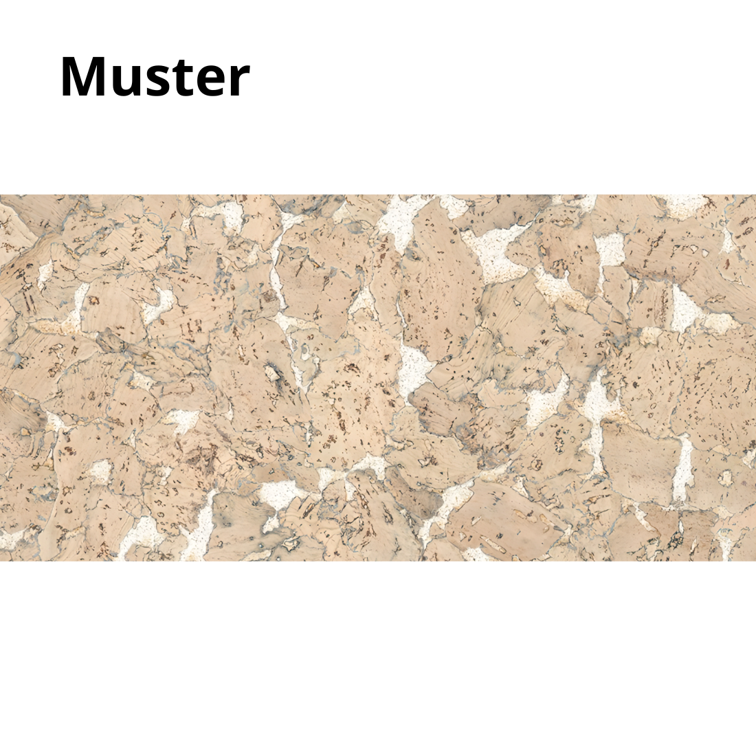 Dekorative Kork-Wandfliesen - Creme - Muster - 1 Streifen