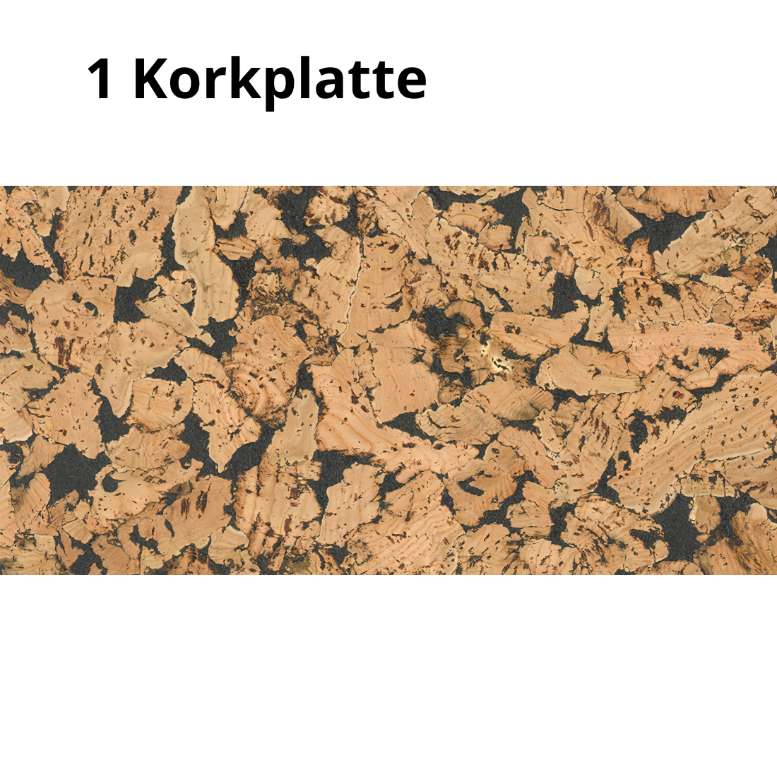 Dekorative Kork-Wandfliesen - Schwarz - 1 Fliese - 0.18m2