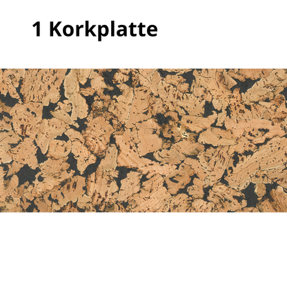 Dekorative Kork-Wandfliesen - Schwarz - 1 Fliese - 0.18m2