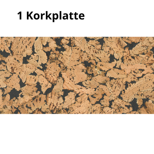 Dekorative Kork-Wandfliesen - Schwarz - 1 Fliese - 0.18m2
