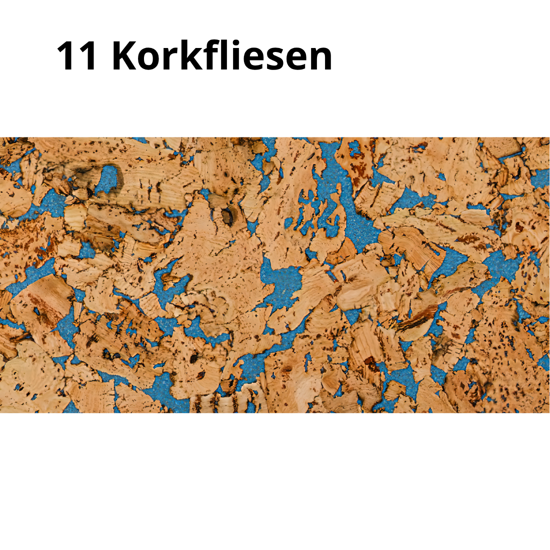 Dekorative Kork Wandfliesen - Blau - 1 Packung - 1.98m2