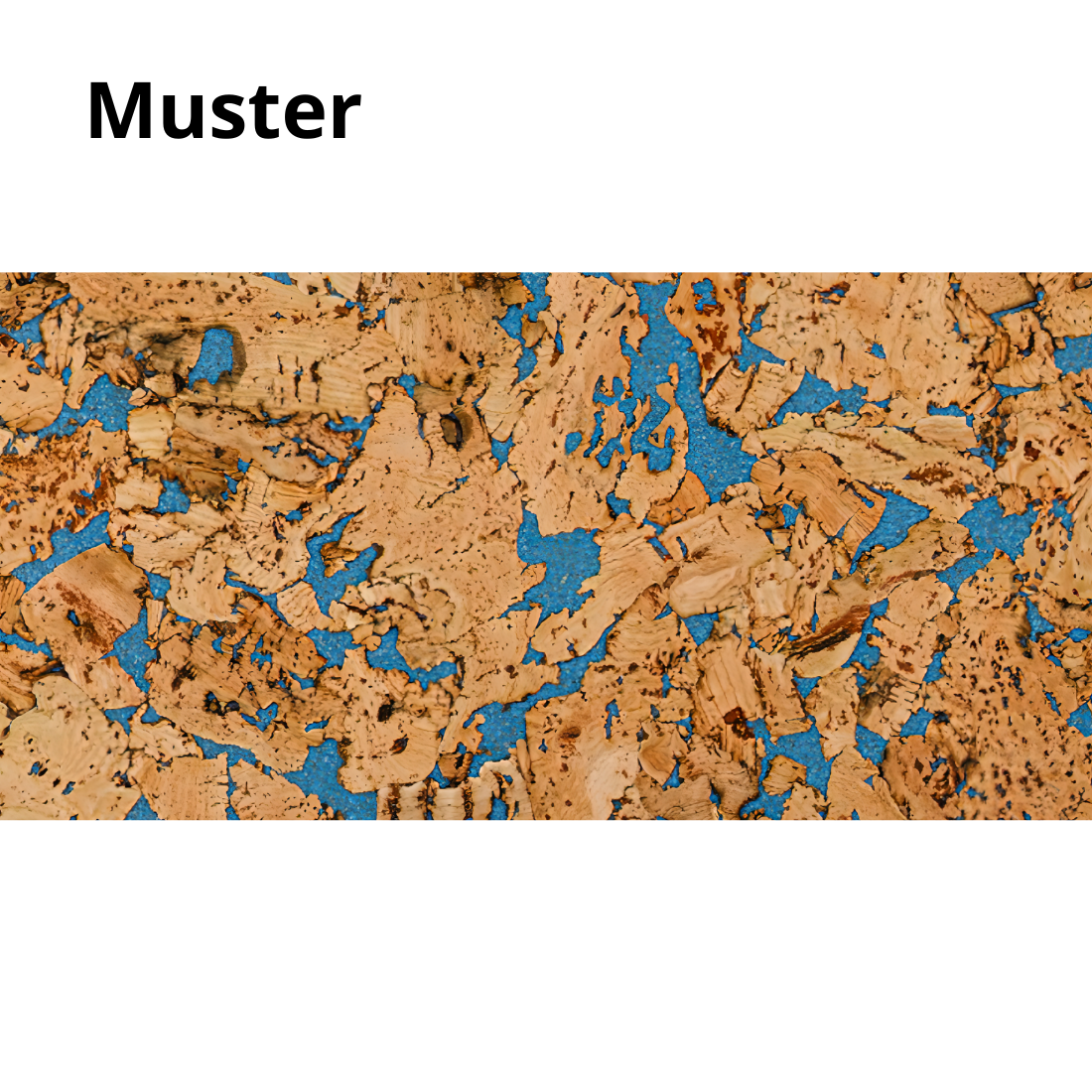 Dekorative Kork-Wandfliesen - Blau - Muster - 1 Streifen