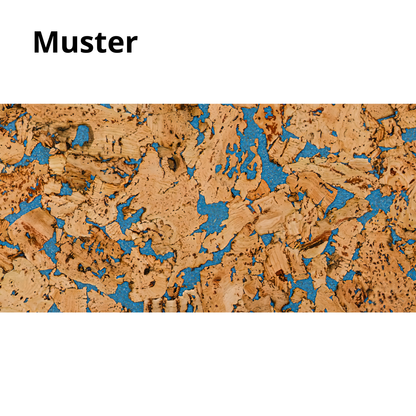 Dekorative Kork-Wandfliesen - Blau - Muster - 1 Streifen