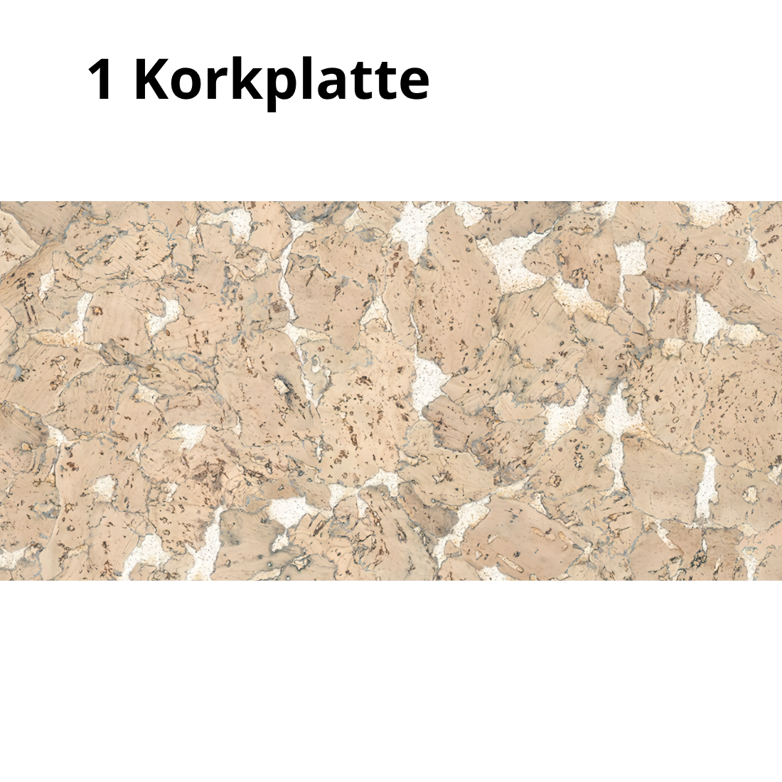 Dekorative Kork-Wandfliesen - Creme - 1 Fliese - 0.18m2