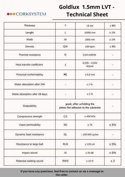 Premium 1.5mm LVT underlay with gold membrane, high-density construction for superior sound reduction and moisture protection