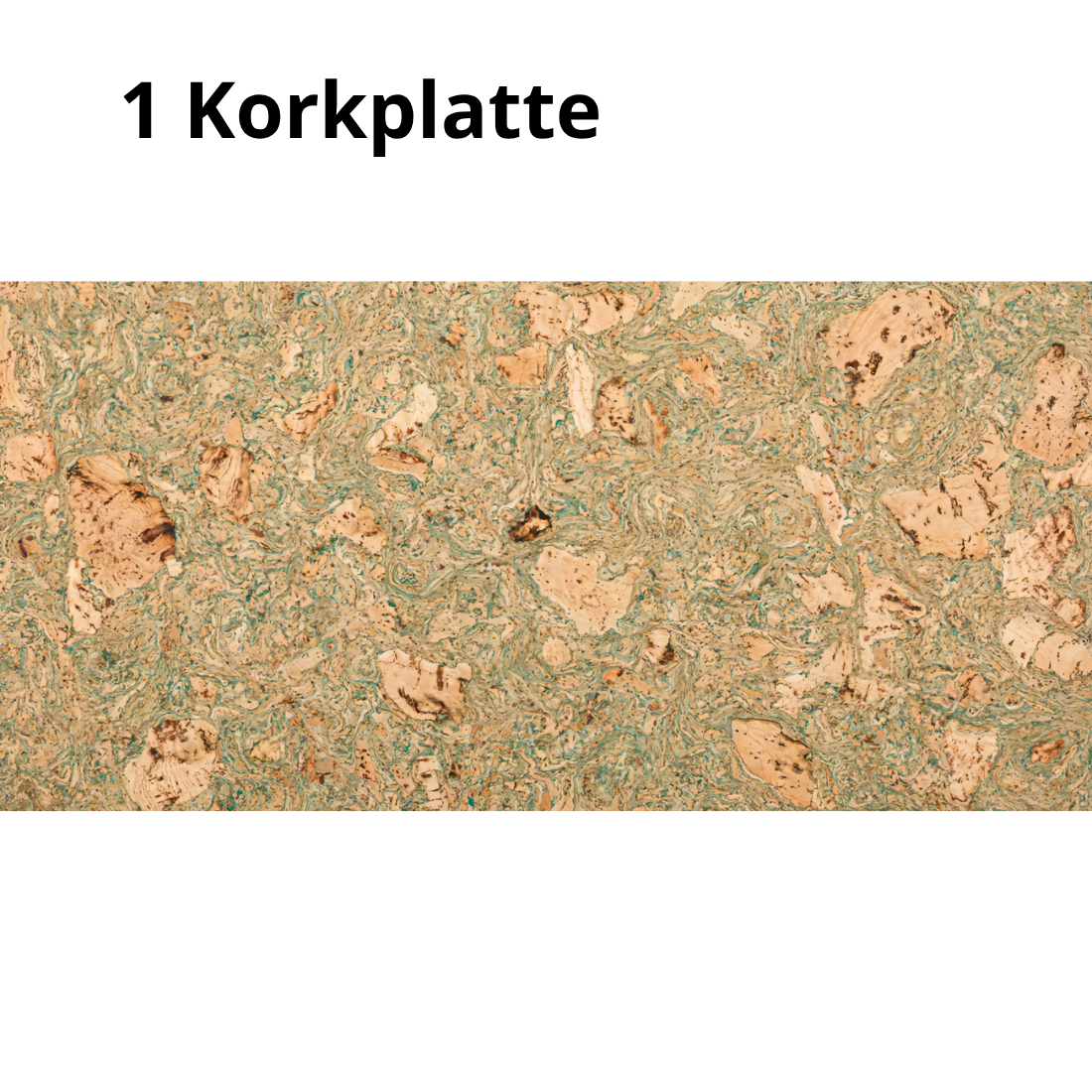 Dekorative Kork-Wandfliesen - Grün - 1 Fliese - 0.18m2