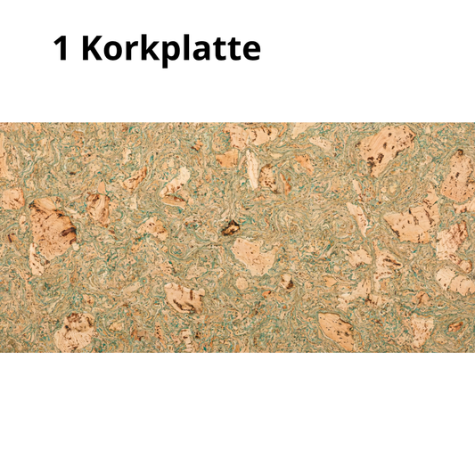Dekorative Kork-Wandfliesen - Grün - 1 Fliese - 0.18m2