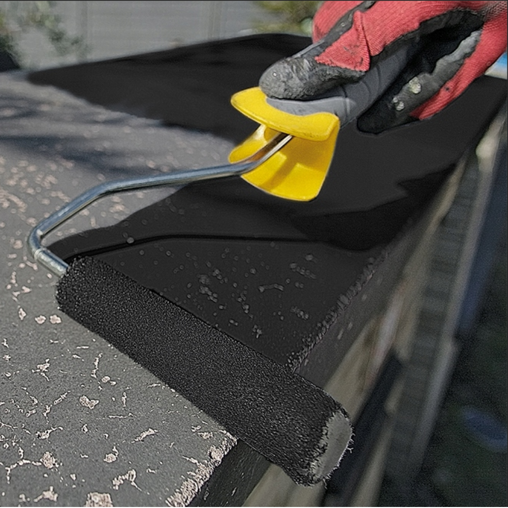 Black liquid roof membrane 1.5kg, provides durable and waterproof protection, easy to apply for professional-grade roof sealing results