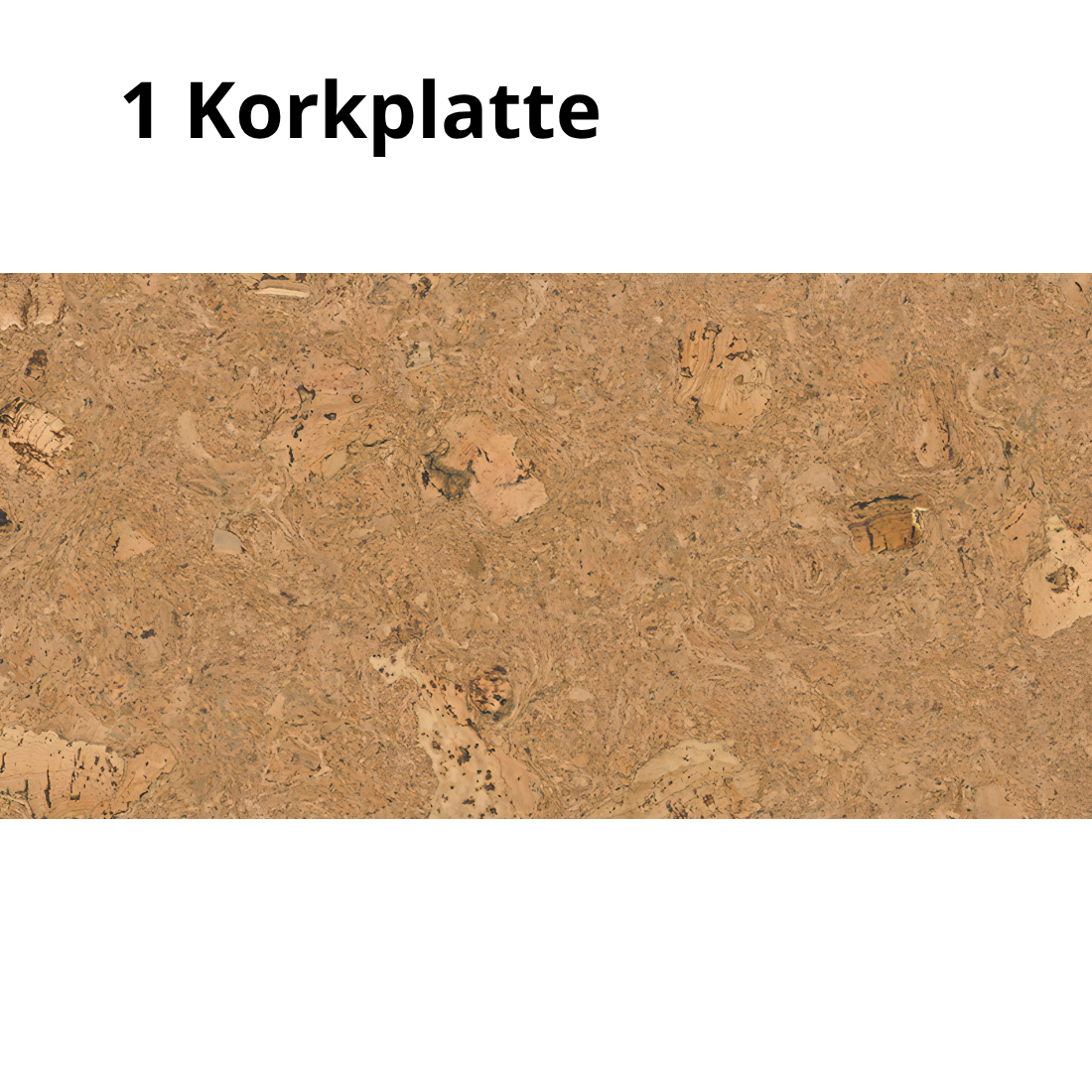 Dekorative Kork-Wandfliesen - Natural 1 - 1 Fliese - 0.18m2