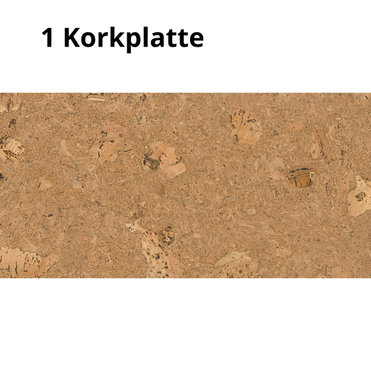 Dekorative Kork-Wandfliesen - Natural 1 - 1 Fliese - 0.18m2