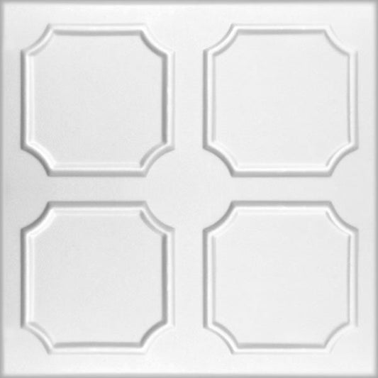 White 8: Decorative Ceiling & Wall Panels - 2m2 (21.52 sqft) - 8 Panels