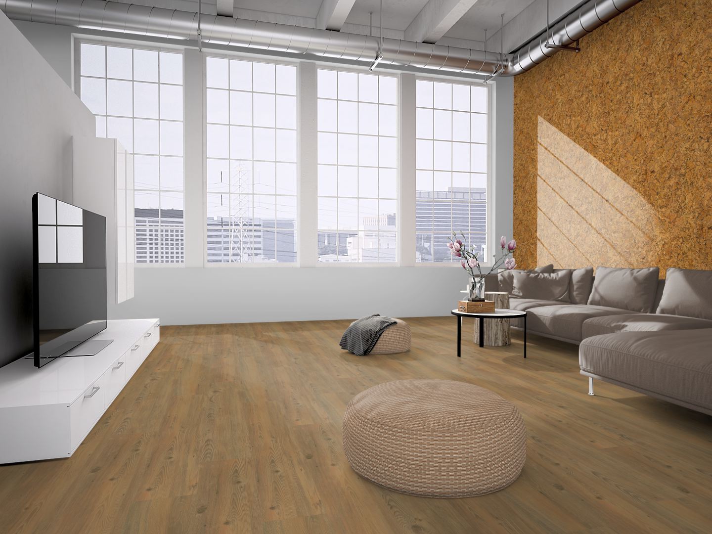 Dekorative Kork-Wandfliesen - Natural - Muster - 1 Streifen