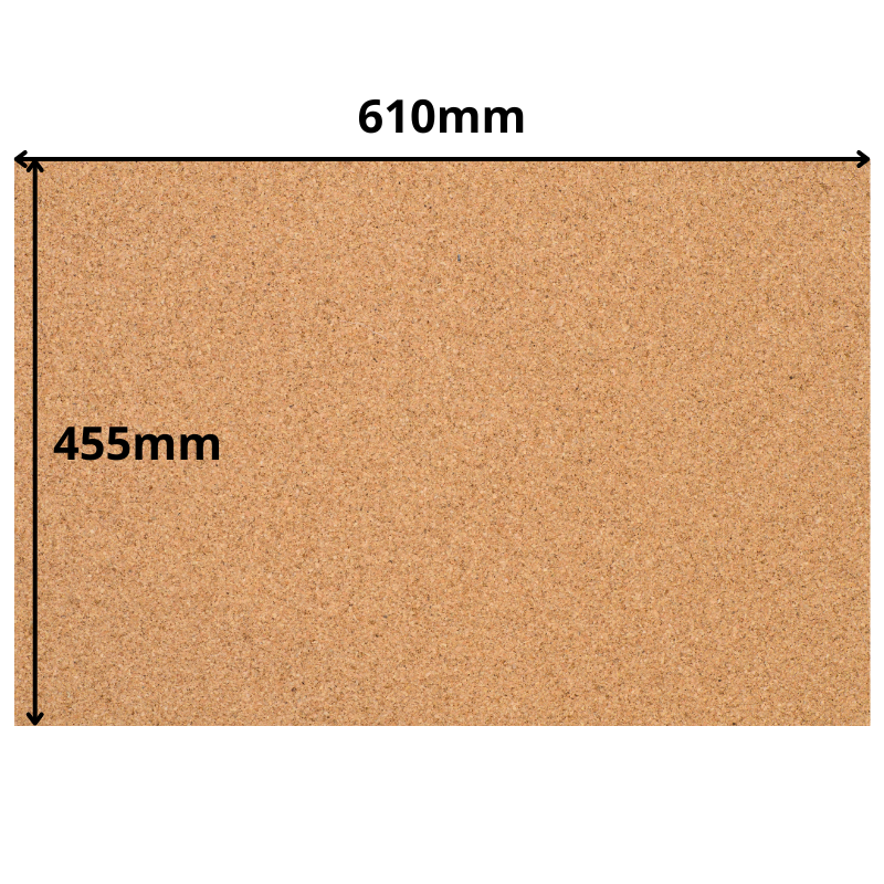 Cork Sheet - 610x455mm - 7mm - Décor and DIY - Pack of 2