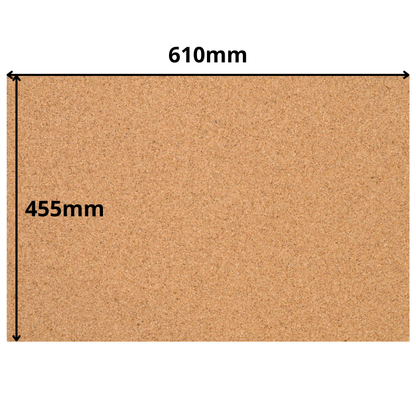 Cork Sheet - 610x455mm - 7mm - Décor and DIY - Pack of 2