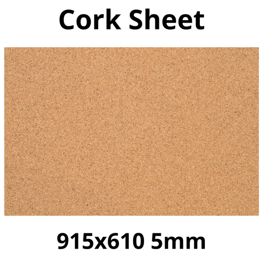 Cork Sheet - 915x610mm - 5mm - Décor and DIY - Pack of 1