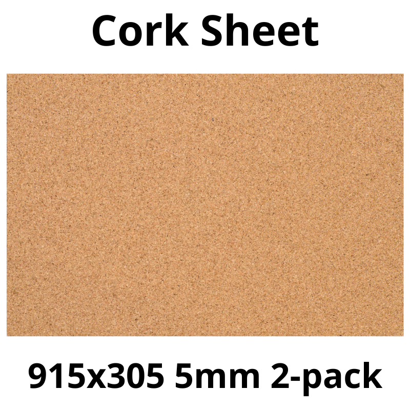 Cork Sheet - 915x305mm - 5mm - Décor and DIY - Pack of 2