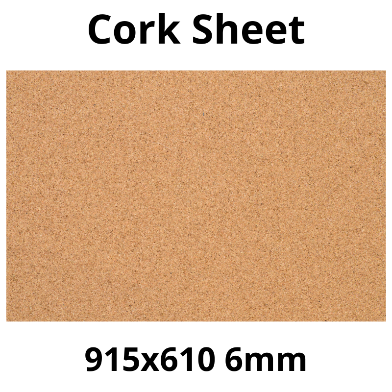 Cork Sheet - 915x610mm - 6mm - Décor and DIY - Pack of 1