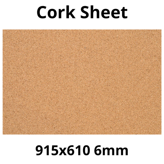 Cork Sheet - 915x610mm - 6mm - Décor and DIY - Pack of 1