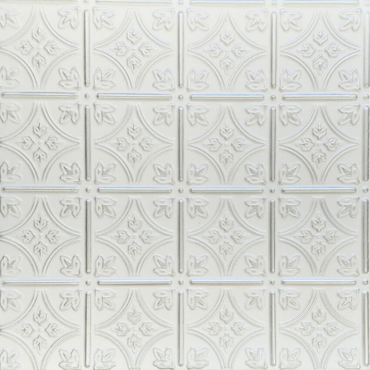 White 13 (Silver): Decorative Ceiling & Wall Panels - 2m2 (21.52 sqft) - 8 Panels