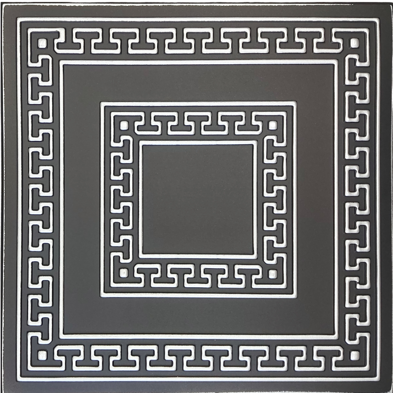 White 5 (Black&Sivler): Decorative Ceiling & Wall Panels - 2m2 (21.52 sqft) - 8 Panels